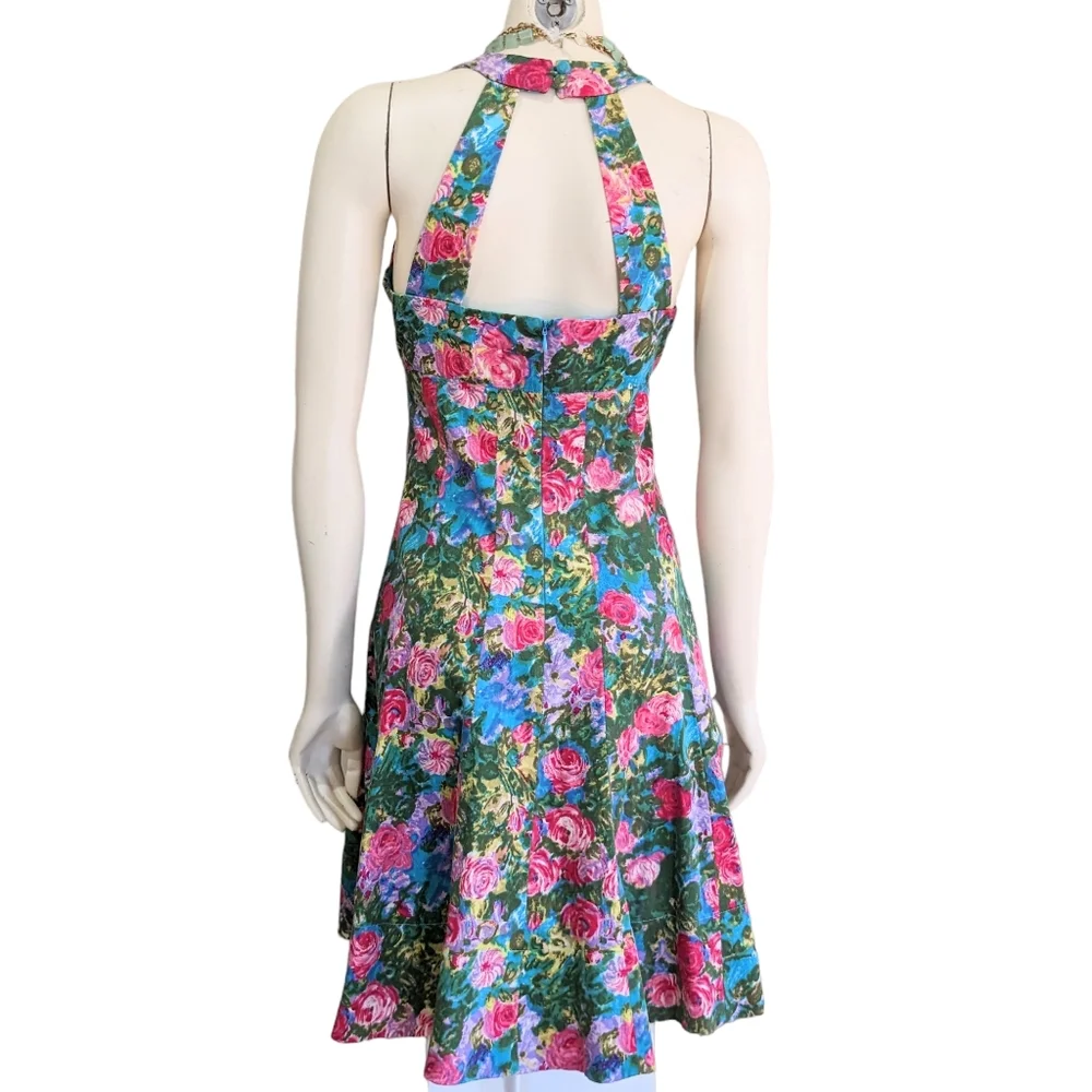 London Times Sleeveless Fit and Flare Dress Size 14P - Picture 3 of 12